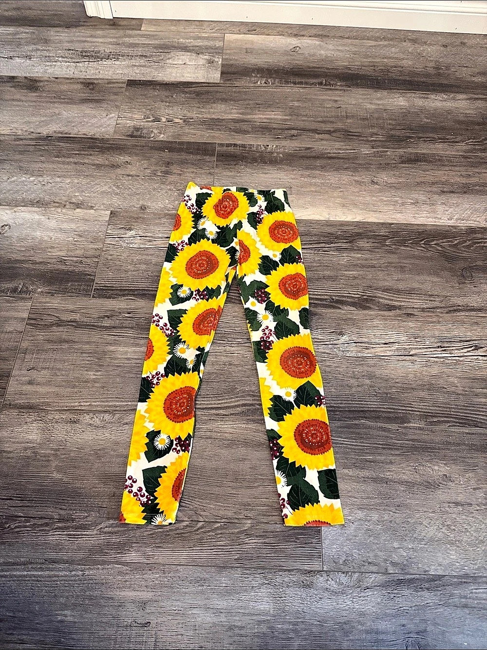 Gymboree Harvest Sunflower Leggings Yellow & Green Girls 8